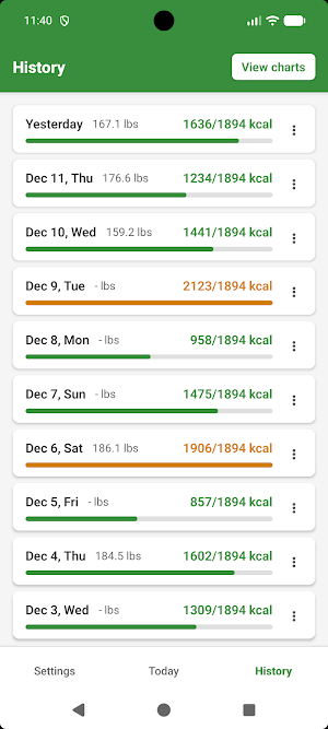 Simple Calories Screenshot 2