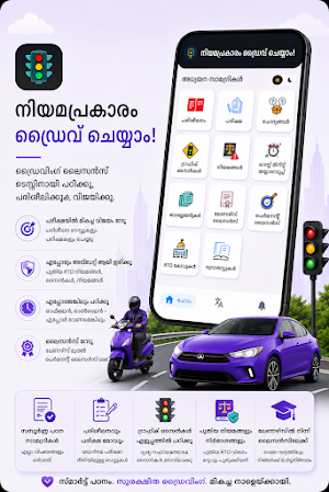 RTO Exam Malayalam LLR/DL Test Screenshot 0
