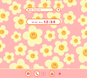Smiley Flowers Theme +HOME Screenshot 0
