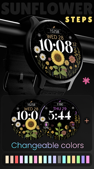 Sunflower Steps watch face Screenshot 3