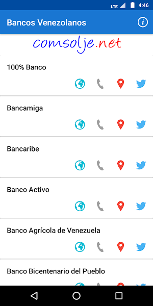 Bancos Venezolanos Screenshot 0