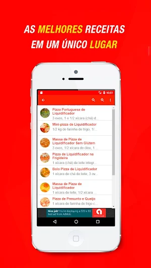 Receitas de Pizzas no Liquidificador Screenshot 3