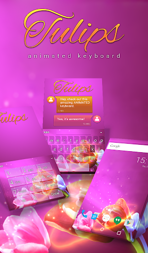 Tulips Animated Keyboard + Live Wallpaper Screenshot 0