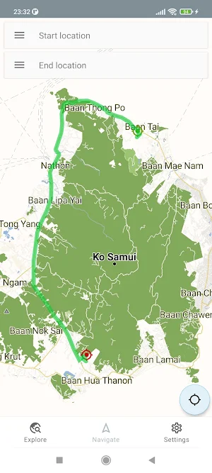 Koh Samui (Ko Samui) Thailand Offline Map Screenshot 0