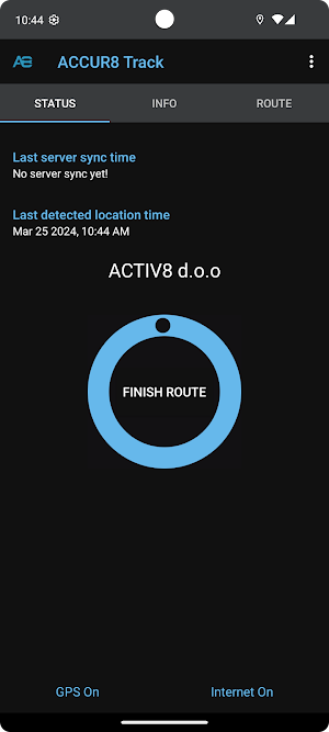 ACCUR8 Tracking Screenshot 1