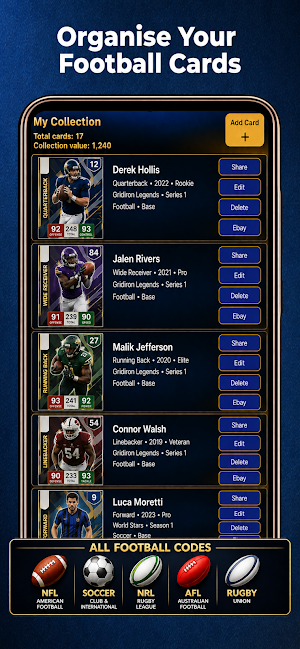 Football Cards Screenshot 0