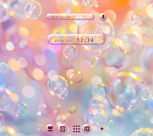 Fluffy Bubbles Theme +HOME Screenshot 0
