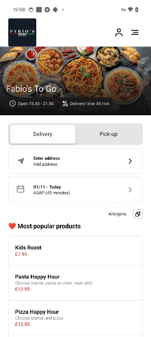 Fabio's To Go Screenshot 0