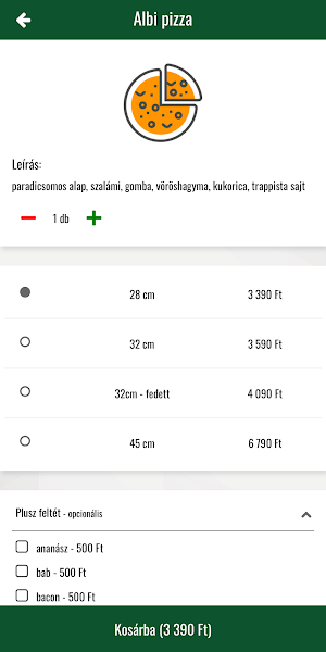 Pizza Vadász Étterem Pizzéria Screenshot 2