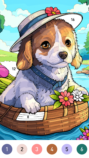 Pet Color Paint By Number Screenshot 3