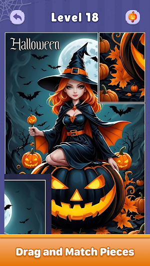 Halloween Jigcard-Puzzle Game Screenshot 1