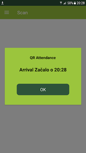 QR Dochádzka Screenshot 1