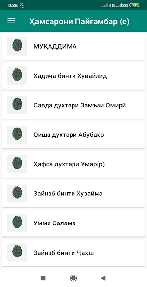 ҲАМСАРОНИ ПАЙҒАМБАР (С). Screenshot 2