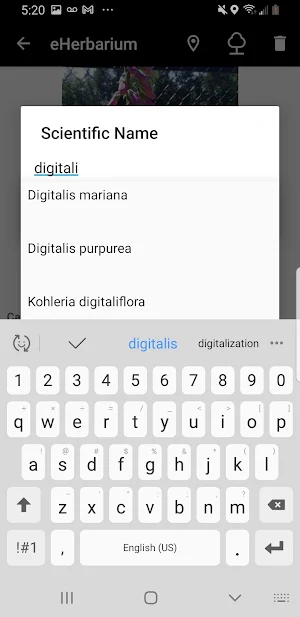 eHerbarium Screenshot 3