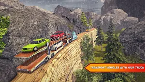 Offroad Transporter Car Trailer Parking Drive Screenshot 3