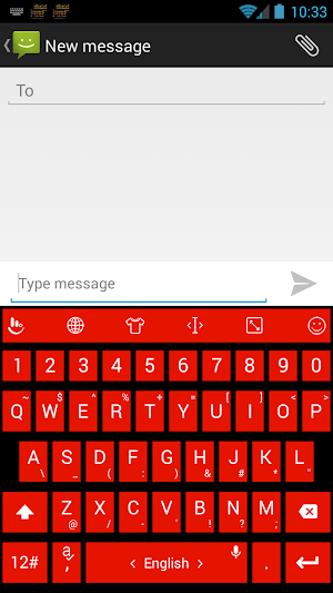 Keyboard Theme Tiles Red Screenshot 0