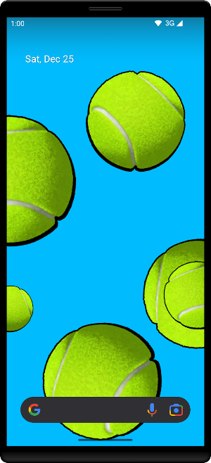 Tennis Balls Live Wallpaper Screenshot 0