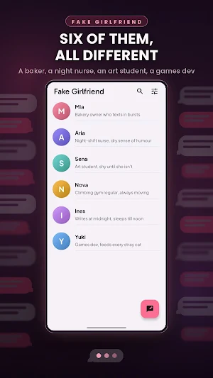 Fake Girlfriend Chatting App Screenshot 1