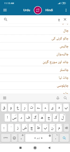 Urdu Hindi Dictionary Screenshot 2