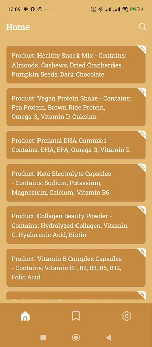 Composition of Products Screenshot 1