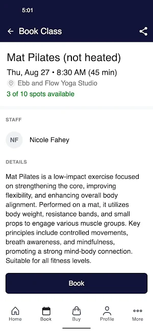 Ebb and Flow Yoga Studio Screenshot 3