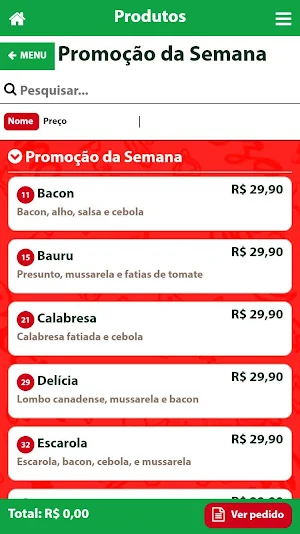 Pizzaria & Esfiharia Sabor Screenshot 1