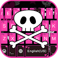 Pink Sexy Skull Keyboard Theme