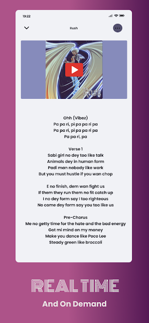 tooXclusive: Lyrics Finder App Screenshot 3
