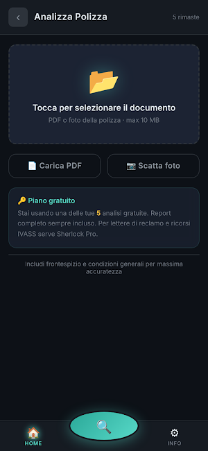 Sherlock: Polizze AI Reclami Screenshot 3