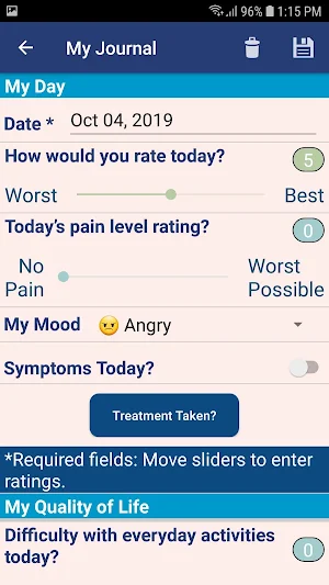My Bladder Cancer Manager Screenshot 2