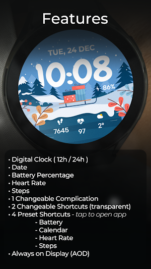 TVV Winter Watch Face Screenshot 2