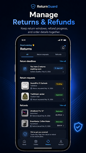 ReturnGuard: Order Tracker Screenshot 1