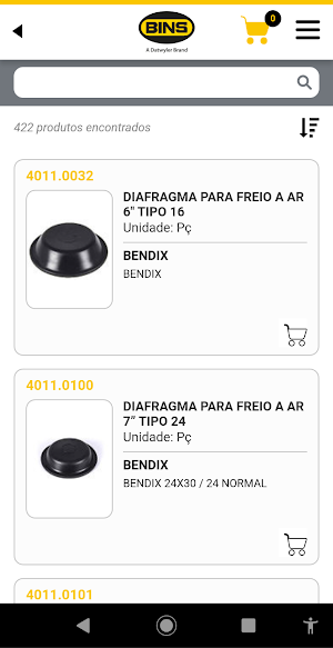 Catálogo BINS Screenshot 2