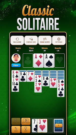 Klondike Solitaire Offline Screenshot 0