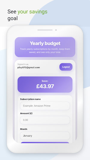 Yearly Budget Screenshot 1