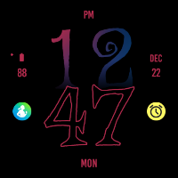 Secret Blue Red Watch Face