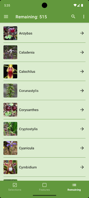 Western Australian Orchid Key Screenshot 3