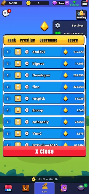 Gold Clicker Mining GCM/CMINER Screenshot 1