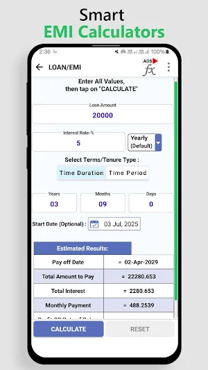 EMI Calculator Plus Screenshot 1