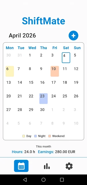 ShiftMate - Shift Work Tracker Screenshot 0