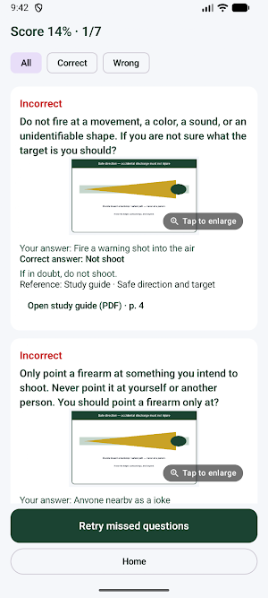 California FSC Practice Test Screenshot 2