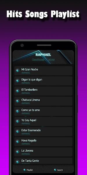 RAPHAEL Canciones y Letras Screenshot 2
