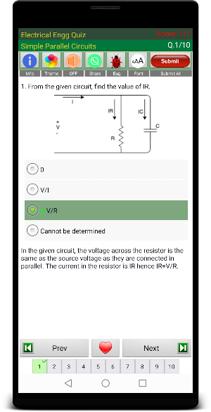 Electrical Engg Quiz Screenshot 1