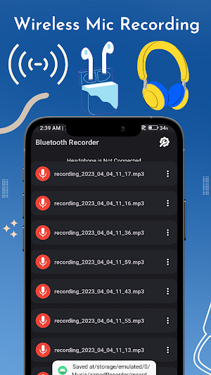 Bluetooth & headphone Recorder Screenshot 3