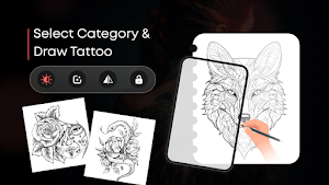 AI Tattoo Generator : AR Draw Screenshot 1