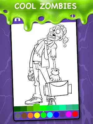Animated Zombies Coloring Pages Screenshot 1