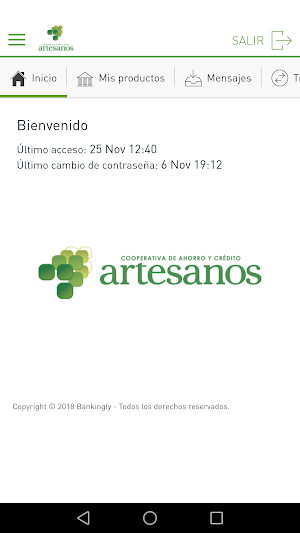 Artesanos en línea Screenshot 1