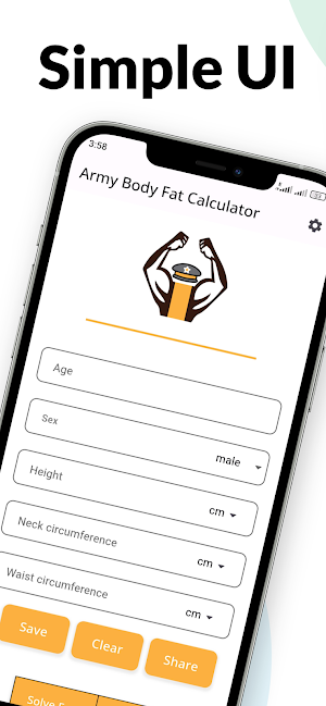 Army Body Fat Calculator Screenshot 0