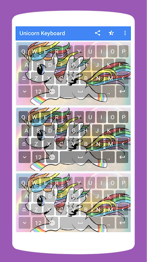Rainbow Unicorn Keyboard Theme Screenshot 0