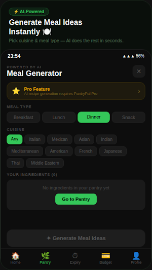 Pantry Pal - AI Recipes Screenshot 2